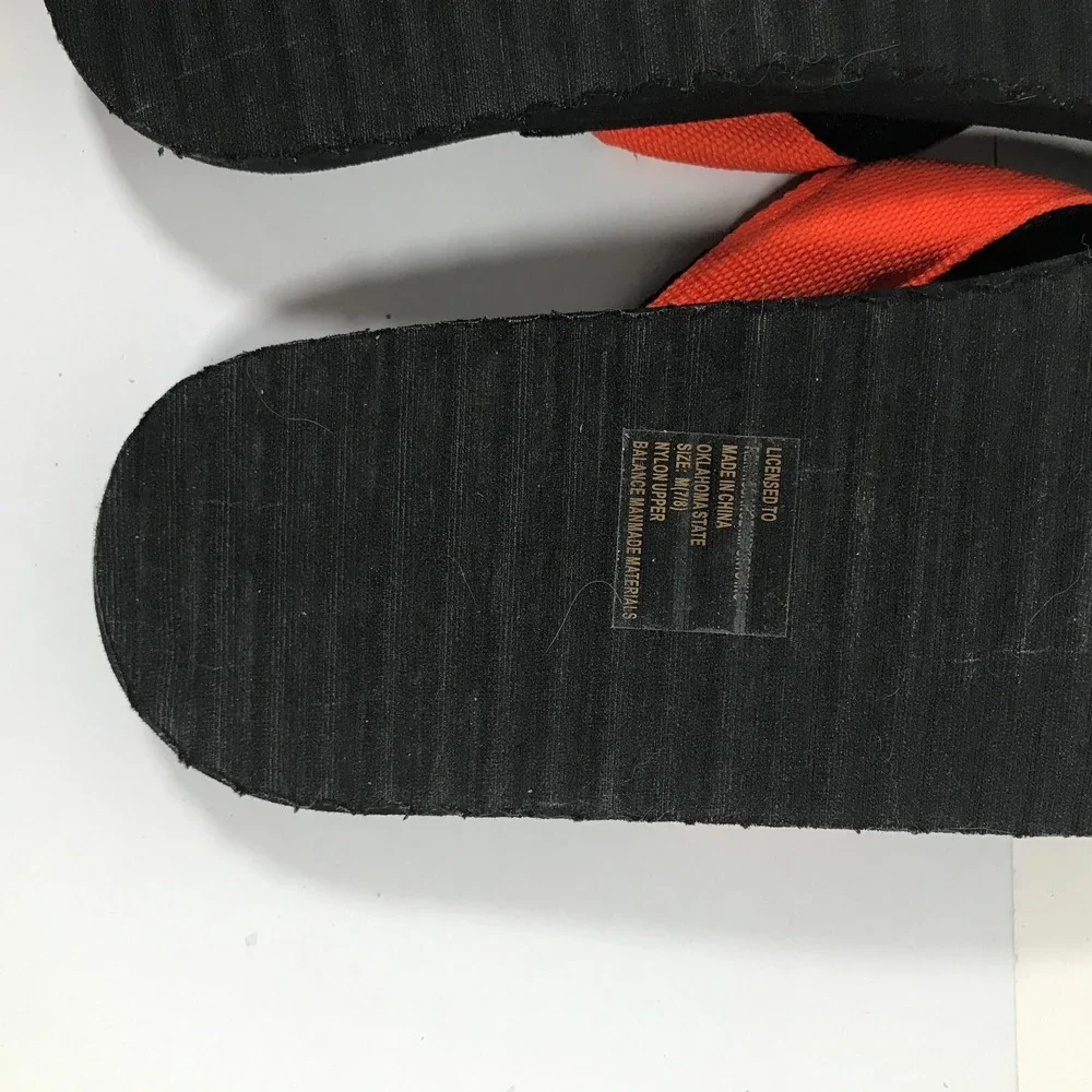 NCAA OSU Oklahoma State Cowboys Nylon Flip Flop Thong Mens‎ US 7/8 UK 7 EU 40.5